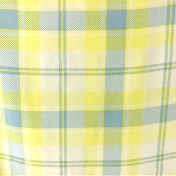** ð
ºEQUIPMENT Yellow Plaid Silk Button Up Blouse Size XS - Picture 5 of 7